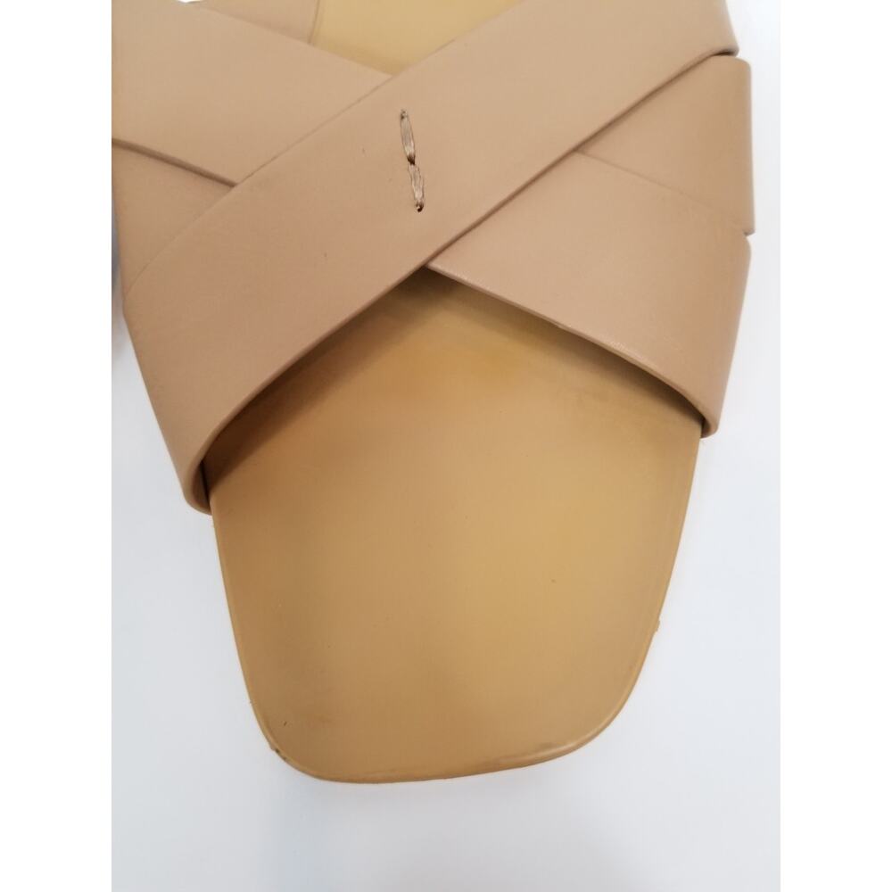 H&M Faux Leather Vegan Criss Cross Slides Sandals Tan Size 41 / 10 - Picture 4 of 10